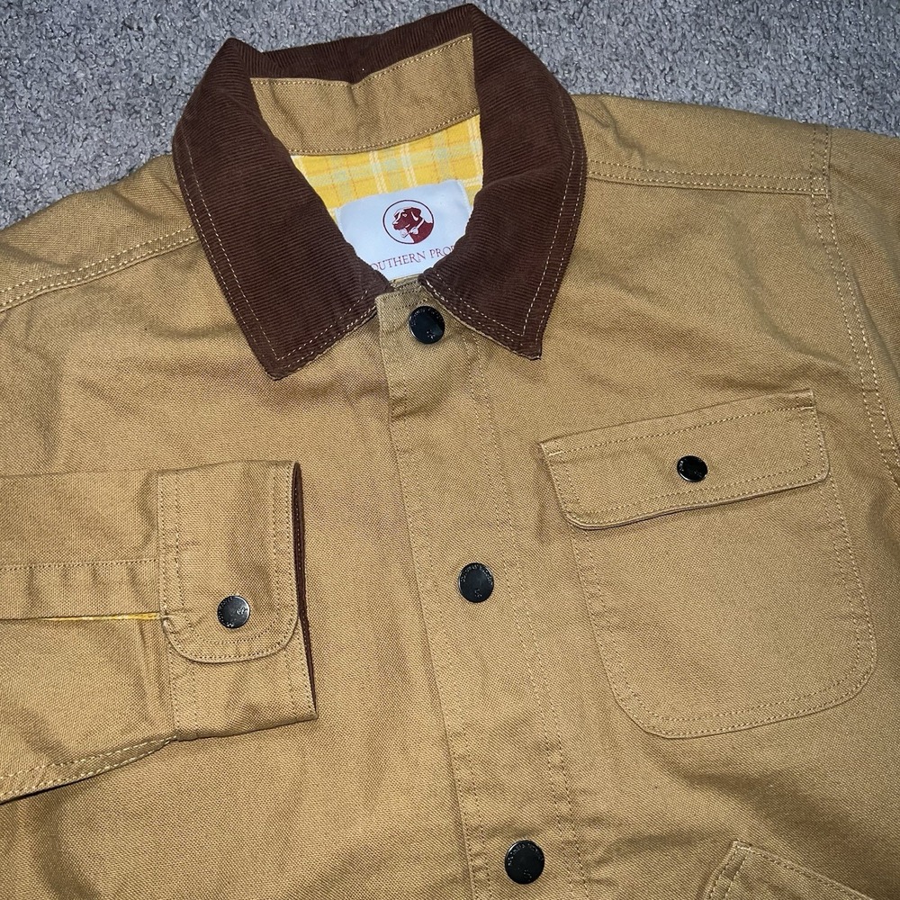 SOUTHERN PROPER Bluff Barn Jacket Tan Canvas Workwear Coat Men Small